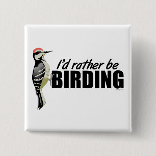 Eerder zijn de vogels vierkante button 5,1 cm