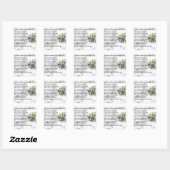 eeremiddel - Wedding Bouquet-ontwerp Vierkante Sticker (Vel)