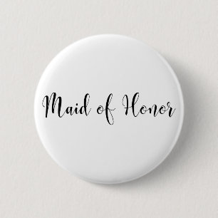 Eergetuige Moderne Zwarte Script Typografie (30) Ronde Button 5,7 Cm