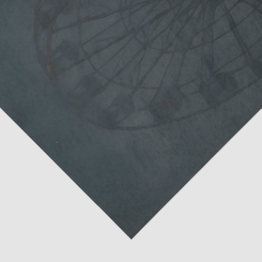 Eerie Abandoned Carousel at Night - Gothic Tissuepapier (Detail)