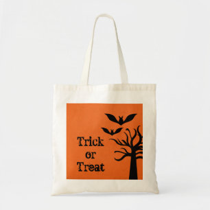 Eerie Bats Halloween Sac ou de traitement, Orange