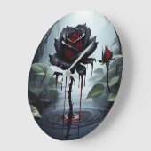 Eerie black rose  grote klok (Hoek)