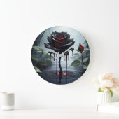 Eerie black rose  grote klok (Huis)