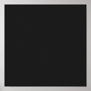 Eerie Black Solid Color Poster