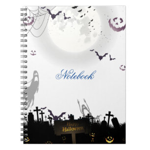 Eerie Elegance: Halloween geïnspireerd spiraal Not Notitieboek