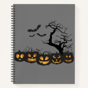 Eerie Elegance: Halloween spiraal Notitieboek