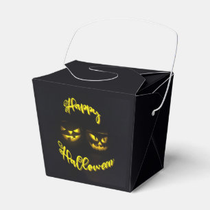 Eerie gele pompoen met Happy Halloween Bedankdoosjes