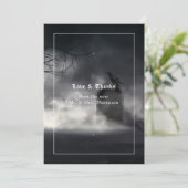 Eerie Gothic Wedding Bedankkaart (Staand voorkant)