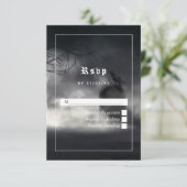 Eerie Gothic Wedding Carte RSVP (Debout devant)