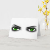 Eerie Green Eyes Kaart (Gele Bloem)