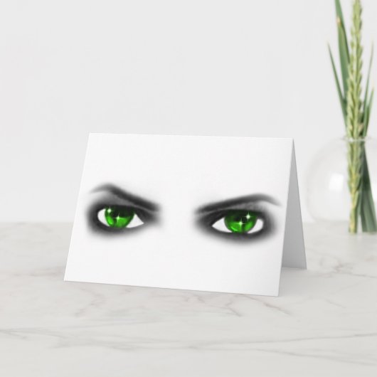 Eerie Green Eyes Kaart (Voorkant)
