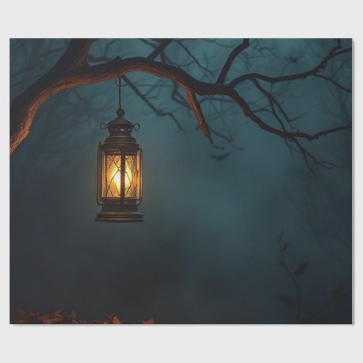 Eerie Halloween Lantern Gift Wrap – Limited Cadeaupapier (Vlak)