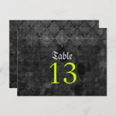 Eerie Halloween Trouwtafel Nummer Kaart (Voorkant / Achterkant)