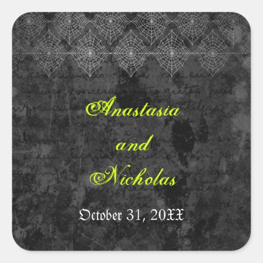 Eerie Halloween Wedding Sticker (Voorkant)