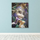 Eerie Mardi Gras Mask Canvas Afdruk (Insitu (Houten vloer))