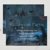 Eerie Night Halloween Party Invitation Kaart (Voorkant / Achterkant)