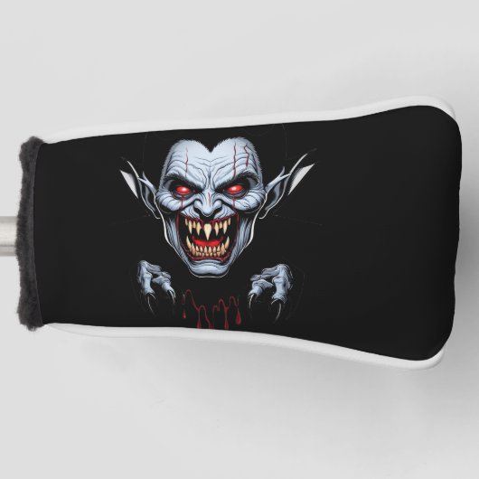 Eerie Vampire Face Golf Head Hoesje Golfheadcover (Voorkant)