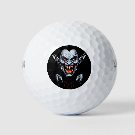 Eerie Vampire Face Golfballen (Voorkant)