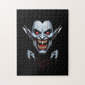Eerie Vampire Face Puzzle (Vertical)