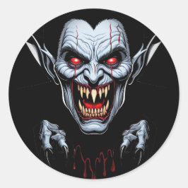 Eerie Vampire Face Sticker