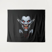 Eerie Vampire Face Tapestry Wandkleed (Voorkant (horizontaal))