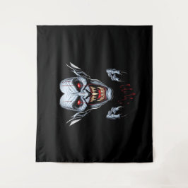 Eerie Vampire Face Tapestry Wandkleed