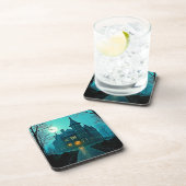 Eerie Victoriaans Mansion Moonlight Bier Onderzetter (Rechterzijde)