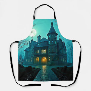 Eerie Victoriaans Mansion Moonlight Schort