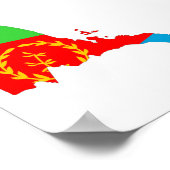 EEritrea vlag silhouette Poster (Hoek)