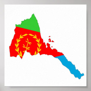 EEritrea vlag silhouette Poster
