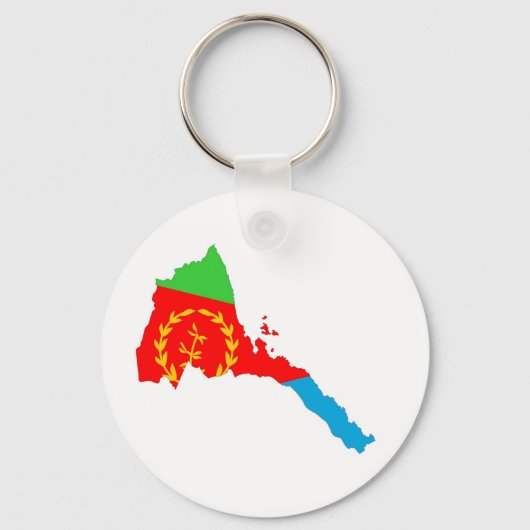 EEritrea vlag silhouette Sleutelhanger (Voorkant)