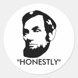 Eerlijk Abe Ronde Sticker