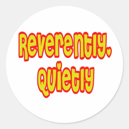 Eerlijk, rustig ronde sticker (Voorkant)