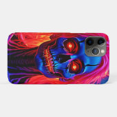 Eerlijk skelet met roze haarontwerp Case-Mate iPhone case (Achterkant (horizontaal))