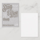 Eerlijk Ticket Stag & Doe (Voorkant / Achterkant)