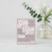 Eerlijk Ticket Stag & Doe (Staand voorkant)