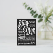 Eerlijk Ticket Stag & Doe (Staand voorkant)