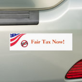 Eerlijke belasting nu! bumpersticker (Op auto)