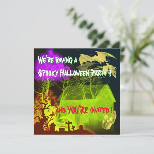 Eerlijke Halloween Haunted Barn - Wees moedig Kaart (Staand voorkant)