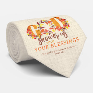 Eerlijke Thanksgiving-diner geloof Bijbel citaat Stropdas