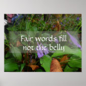 Eerlijke woorden vullen het poster van het gezegde (Voorkant)