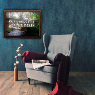 Eerlijke woorden vullen niet het buikcitaat bridge poster