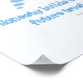 Eerlijkheid bouwt vertrouwen poster op (Hoek)