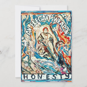 Eerlijkheid, een elegant wapen feestdagenkaart