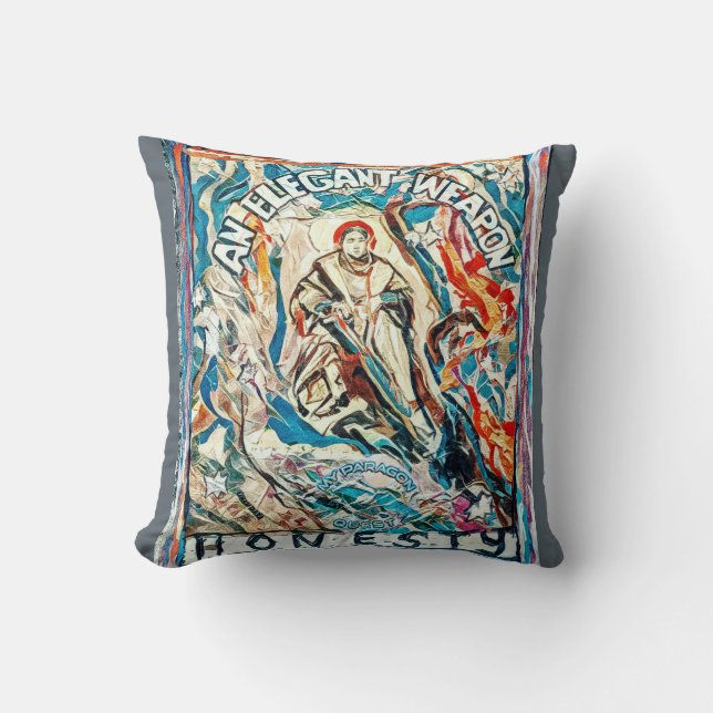 Eerlijkheid, een elegant wapen. kussen (Voorkant)