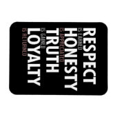 Eerlijkheid en loyaliteit respecteren magneet (Horizontaal)