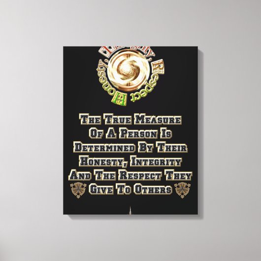 Eerlijkheid Integriteit Respect MXT Canvas Afdruk (Voorkant)