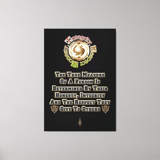 Eerlijkheid Integriteit Respect MXT Canvas Afdruk (Voorkant)