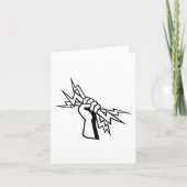 Eerst bliksemschicht vasthouden, vetgedrukte krach kaart (Voorkant)