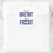 Eerst Brexit dan Frexit - Ronde Sticker (Tas)